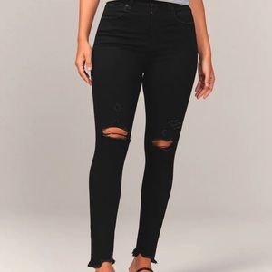 Abercrombie + Fitch High Rise Super Skinny Ankle Jeans